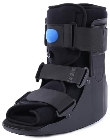 Inflatable Walking Boot Air Cam Walker Fracture Boot Orthopaedic boot for Sprained Ankle Short Air Walker Brace for Broken Foot Achilles Tendon Injury Black (XL)