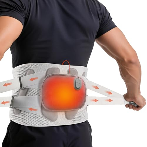 arboleaf Fascia Lombare Supporto con Riscaldante & Stecche Rimovibili, Busto Ortopedico Lombare, Fascia Elastica Lombare per Uomo e Donna, Supporto Ergonomico, Confortevole e Traspirante - L