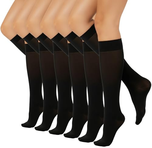 Loiluliy Gambaletti Donna 40 Denari 6 Paia Calzettoni Donna Confortevole Traspirante E Indossabile Senza Pressione Nylon Calze Donna Taglia Unica