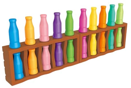 Bouteilles de Couleurs - Jeu de devinettes - Jeu d'attribution pour - Jouet éducatif interactif - Activités de tri pour Adultes, familles et