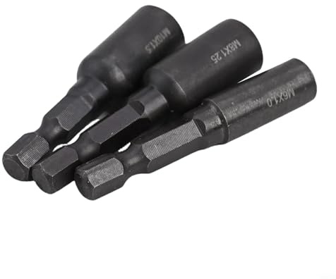 Juego de adaptadores de enchufe autorroscantes, para acero Cr-Mo, vástago hexagonal de 1/4 pulgadas, M6/M8/M10 para tuercas de inserción y pernos de suspensión, taller y uso de bricolaje (B)