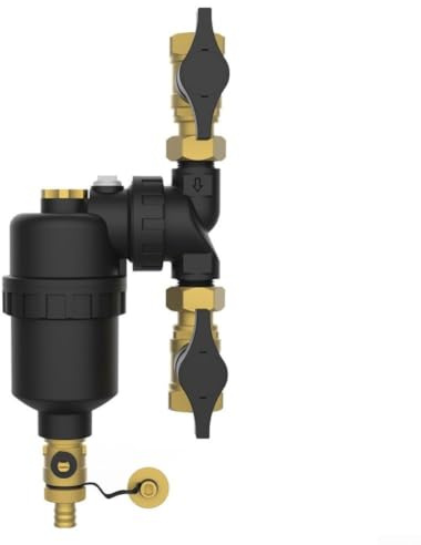 Magnetiskt vattenfilter förfilter för golvvärme, kopparpanna skalborttagare med på/av-ventil DN20 DN25(DN20)