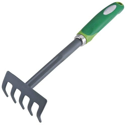 Ribiland 00144 - Râteau 5 Dents - L 29 cm - Gris / Vert