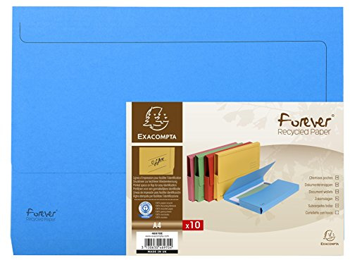 Exacompta 10 Pocket folders with Gusset Forever® Blue Angel Light Blue