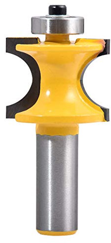 KATUR Bullnose and Bead Router Bit, Column Face and Chair Rail Molding Router Bit, Woodworking Milling Tools with 1/2 Inch Shank (1/2 Shank 1.37 Width)