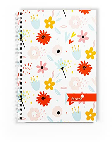 Silvine Marlene West - Cuaderno de tapa dura, tamaño A5, rayado, 140 páginas