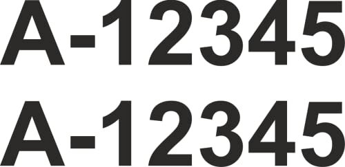 2 Stück Bootskennzeichnung Wunschaufkleber Kennzeichnung Bootsnummer Aufkleber - 10cm Hoch - Witterungsfest -