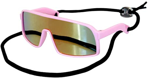 G029 Dog Cat Pet Sports Turbo Small Sunglasses for Toy Breeds 8-18lbs (Sport Turbo Pink-Pink Mirror)