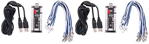 Wlauqueta 2X Zero Retardez Arcade USB Pc Encodeur Au Joystick pour Mame Jamma et Autres Jeux de Combat Pc