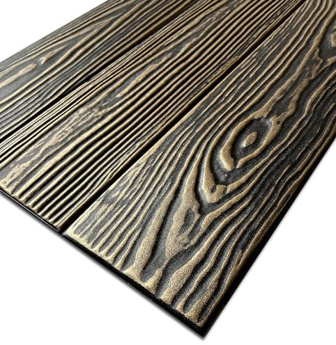 DECART - Deckenplatten - Deckenpaneele - Deckenverkleidung - 3D-Prägung - 3d Wandpaneele - Wandpaneele - Wandverkleidung -Verkleidung - Wanddeko - 1m2 - P4 Schwarz-Gold