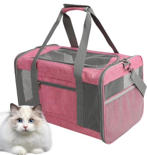 Estuche de viaje para cachorros, transportador suave y ajustable, caja para perros, accesorios para gatos, transportadores de animales, tela Oxford, 2 maneras para perros pequeños y gatos