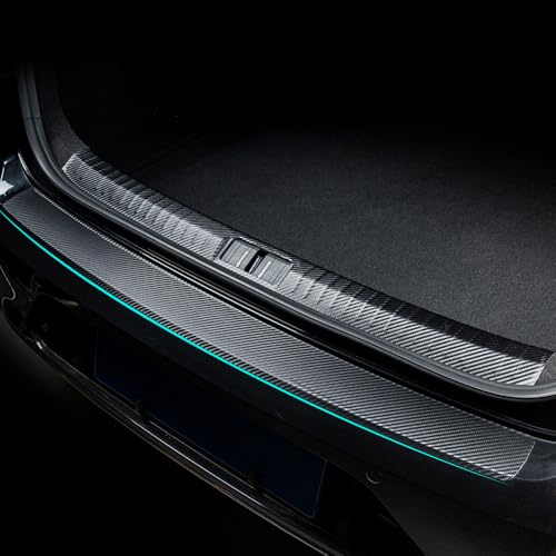 JGDLBXJY Ladekantenschutz für Peugeot 308 SW III P51 I 2021-2024,Stoßstangenschutz inkl Anti Kratz Einstiegsleisten Schutz Kantenschutz Aufkleber Heckstoßstangenschutz,Carbon Fibre