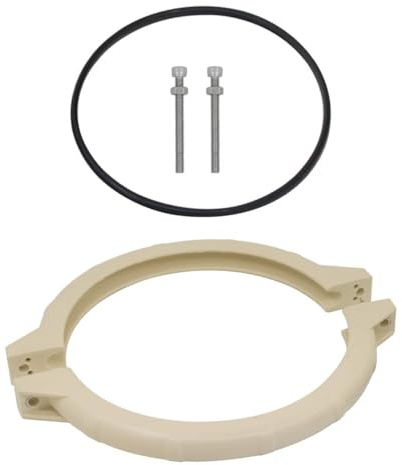 OemClima Multiport valve clamp for sand filter clamp replacement flange for sand filter tank pool sand filter pump backwash valve (OD200mm ID160mm White with gasket)