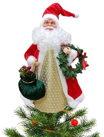 30 cm jultomtefigur julgransdekoration, juldekoration prydnad docka traditionell jultomtefigur för julgran hem eldstad bord julfest dekoration (A)
