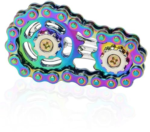 Jouets Fidget en métal, Jouet Fidget en chaîne de vélo avec 2 Vitesses, Jouets Fidget pour Les Doigts pour soulager l'anxiété Gadgets pour Les Adultes