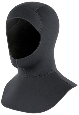 mophrati Cuffia da Nuoto Elastica in Neoprene per Uomo e Donna, con Cappuccio per Immersioni Invernali, ad Asciugatura Rapida e vestibilità sicura, con Scaldacollo, 5 mm S/M