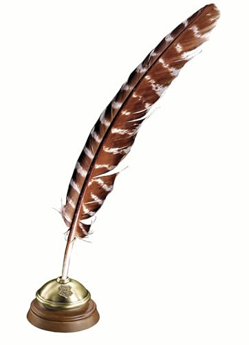 The Noble Collection Harry Potter - Pluma de escritura de Hogwarts con tintero y tinta