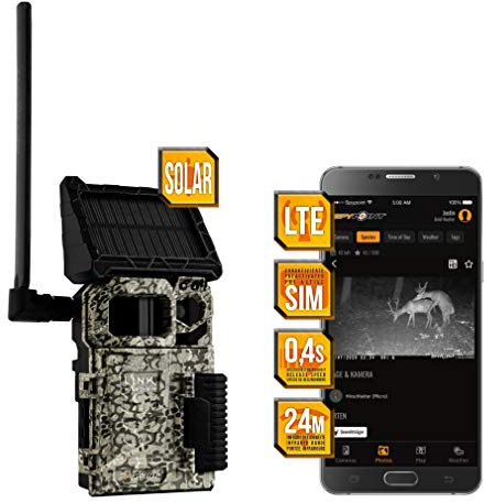 Spypoint LINK-Micro-S LTE - kleinste Wildkamera mit SIM, Solar, LTE-Übertragung und Nachtsicht - Outdoor Tierkamera mit Handyübertragung via App