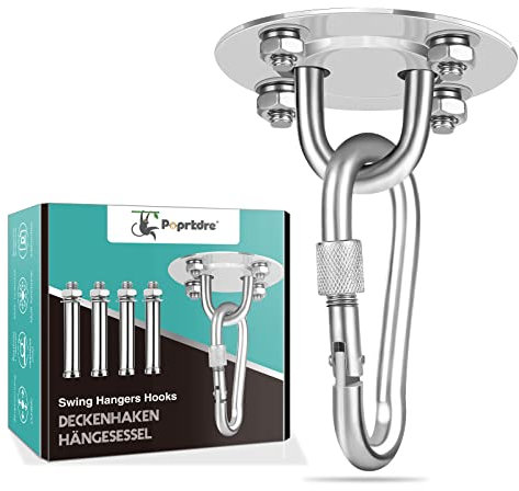 Crochet de Plafond, Support de Plafond de Sac de Frappe en Acier Inoxydable jusqu'à 400 kg, Crochet de Plafond Robuste pour hamac de Chaise Suspendue, Sac de Boxe, entraîneur de Fronde