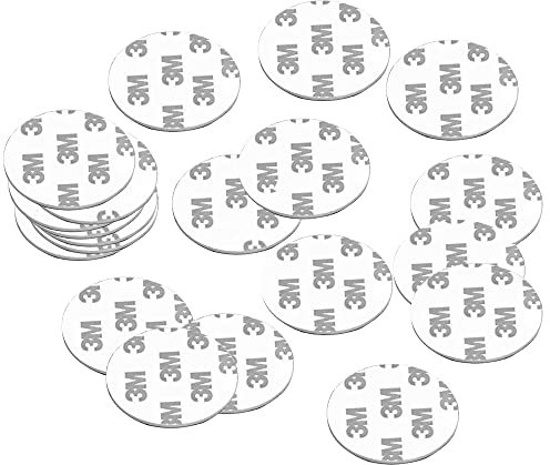 Double Sided Sticky Pads - Round Adhesive Pads, Heavy Duty, Strong Mounting, Ideal for Indoor and Outdoor, Pack of 20 (2 x 25mm)