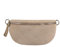 Made in Italy Damen Leder Tasche Gürteltasche Crossbody Hüfttasche Bauchtasche Umhängetasche Wildleder Brusttasche Crossover Bodybag Schultertasche Handytasche Geldtasche Taupe S (Wildleder)