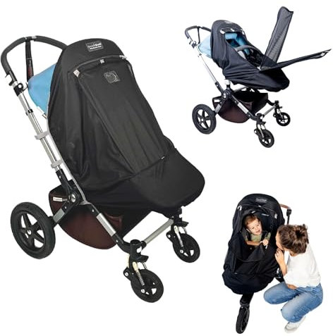 „SnoozeShade Plus Extra (6–9 Monate bis 3 Jahre) Universal-Passform für Baby- und Kleinkind-Buggys und Kinderwagen, Sonnenschutz und Einschlafhilfe für Kinderwagen | Blockiert sicher bis zu 99% der