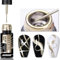 MrCuvaryas Gold Gel Nagellack Liner Nail Art, Metallisch Glitzer UV Nagellack, Gelnägel Farben For French Fineliner, Farbe Gel Polish für Nageldesign Frauen Home DIY Maniküre Geschenke (Gold, S-5ml)