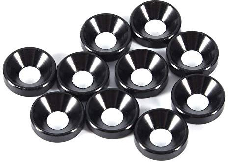 Rondelles à Tête Fraisée, 10 Pièces Rondelles Fraisées de Finition M4, Alliage d'aluminium anodisé, Rondelles Plates