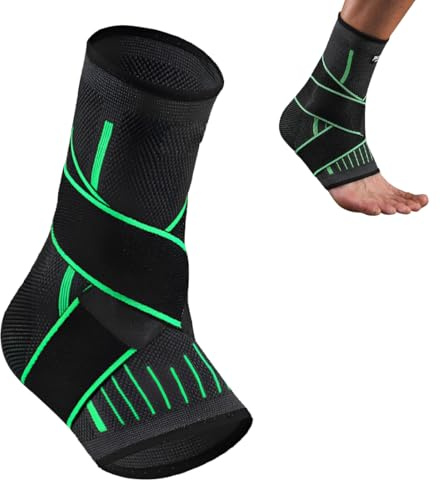 NHQZ Chevillère Entorse, Attelle Cheville, Chevillère de Maintien Sport, Stabilise la Cheville et Prévient les Entorses pour Hommes et Femmes, Ajustable, pour les deux pieds（M）