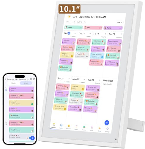 Smart Digital Calendar, 10.1 HD Smart Touch Screen Home Interactive Electronic Calender WiFi Planner,Meal Schedule, Duty Chart,Achievement Rewards- Built-in Digital Photo Frame Function