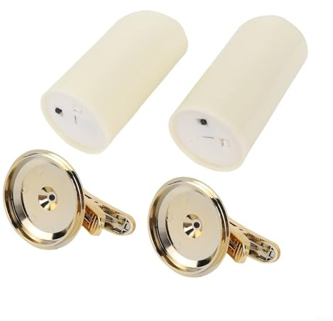 Bougies à clipser pour arbres de Noël, bougies LED sans flamme sans flamme avec flamme vacillante 3D réaliste pour sapin de Noël, décoration de vacances (doré)