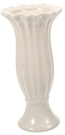 SHINEOFI Jarrón Conmemorativo De Cerámica para Tumbas Blanco, Maceta Urna Resistente Intemperie, Florero De Jardín para Cementerio y Funerales, Decoración Exterior De Cementerios