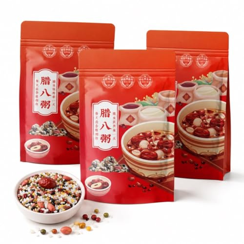 Mélange De Laba Congee À Grains Mélangés 250 G - Ingrédients Bouillie Aux Huit Trésors, Usage Domestique Et Commercial, Petit-déjeuner Sain Aliments Fête(250g*3)