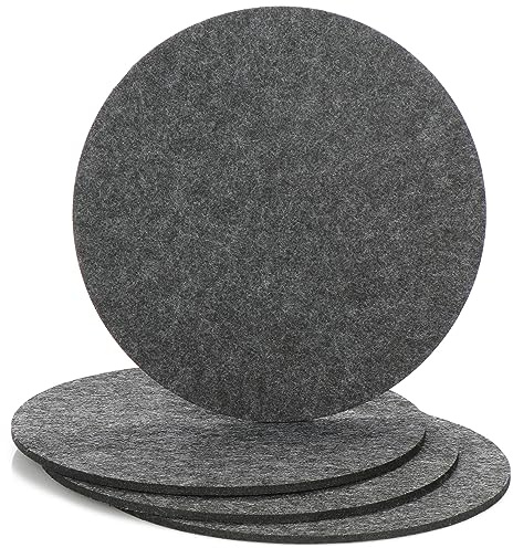 COM-FOUR® 4x sottobicchieri in feltro - protezioni per tavoli in robusto feltro - base per pentole, bicchieri, ciotole e vasi - tappetino protettivo rotondo per tavoli e mobili Ø 25 cm