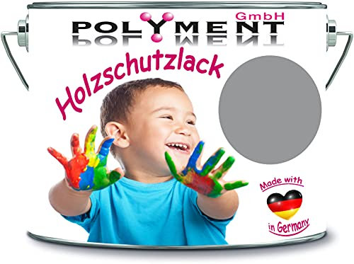 Polyment GmbH - Vernice protettiva per legno, resistente alle intemperie, protezione a lungo termine dagli agenti atmosferici, colore protettivo per legno RAL 7045 Telegrau 1