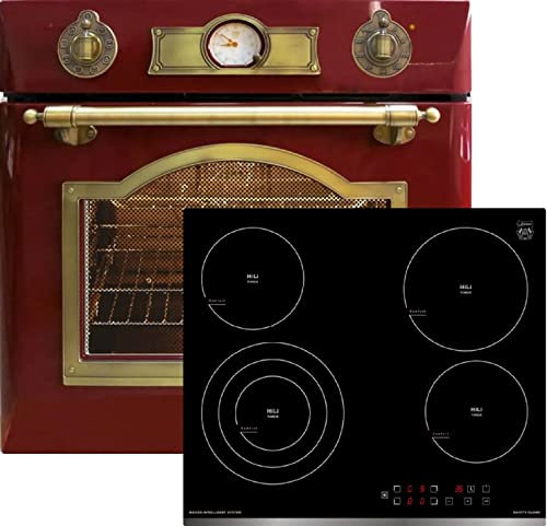 Kaiser Set de cuisinières à gaz EH 6355 RotEm + KCT 6703 F, Kit de four électrique, Autarque, 79 l, 10 fonctions + Plaque de cuisson à induction encastrable 60 cm