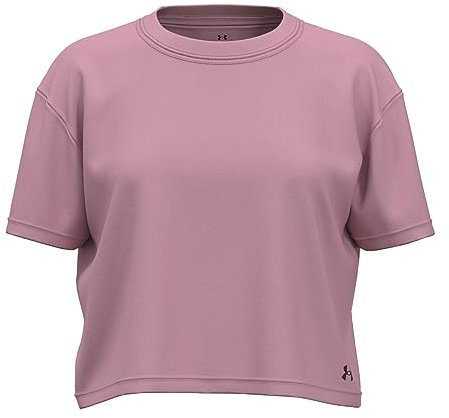 Under Armour Girls' Standard Motion Short Sleeve T Shirt, (697) Pink Elixir / / White, Large