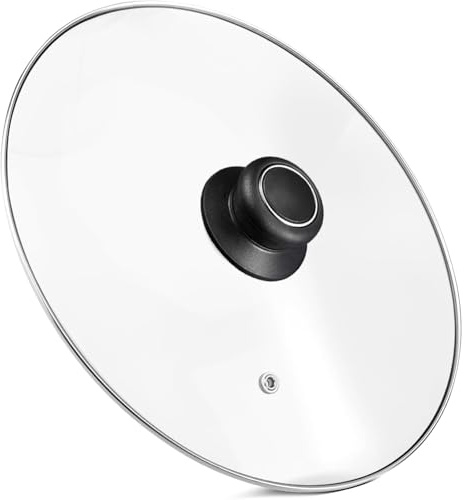10.5 Inch Glass Lid for Frying Pan, Fry Pan, Skillet, Pan Lid, Fits Pot, Cast Iron Skillets 10.5, Clear