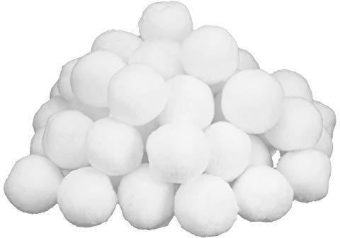 Fauitay 50 Stücke Schneeball weiß Kunstschnee Dekoschnee Künstliche Schneebälle Indoor-Schneeballschlachten, weiche Plüschbälle, Indoor Schneeballschlacht, 7 cm