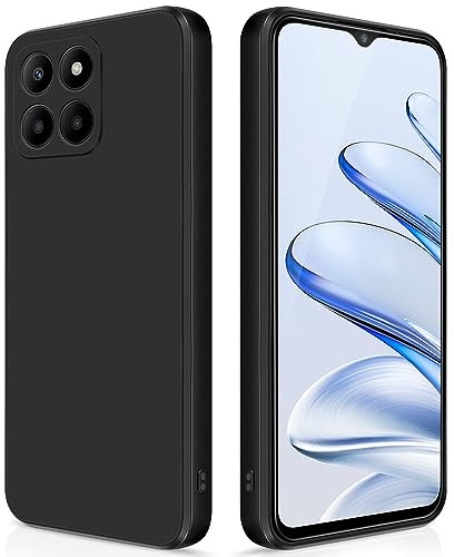 GiiYoon Funda para Honor X8 5G/Honor X6 4G/Honor 70 Lite 5G, Case de Silicona Suave de TPU Carcasa Protector de Goma Fexible Prueba Liviano y a Delgado de Golpes Antirrayas para Teléfono (Negro)