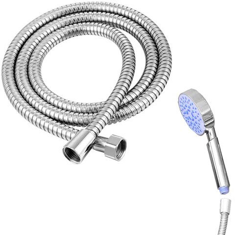 Edelstahl Flexibler Premium Duschschlauch, Universal für Duschkopf und Handbrause, 2 Meter, Universal