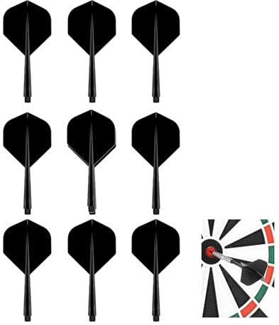 9 Stück Dart Zubehör Flight Flights Darts für Dart Flights Mit Schaft 75mm Schäfte Shafts Schäfte Dartflights Dartschäfte Profi Dart-Schäfte Kunststoff Dartpfeile Mit Festen Kurz Flex Dartpfeile Kombi