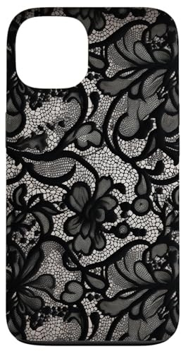 Motif Vintage en Dentelle Noire Coque pour iPhone 13