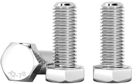 Drenky M8 x 20mm Sechskantschrauben Maschinenschrauben 10 Stück Edelstahl A2 V2A Sechskantkopfschrauben Edelstahlschrauben DIN933 Norm Bolzen für Maschinenmontage