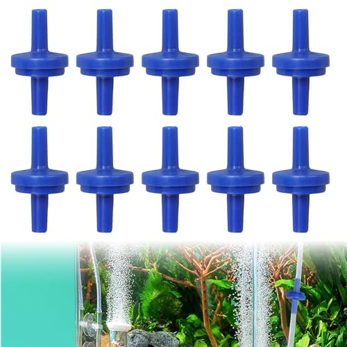 10 Stycken PP Envägsbackventil, 4 mm Vattenstoppsbackventil, Slangkopplingsretur Inline Backventil för Dränkbara Pumpar, Bränsle, Gas, Vätska (Blå)