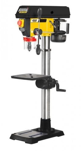 FEMI JOB LINE FM12-951PLUS - Perceuse à Colonne 16mm - Moteur 550W - 12 Vitesses 180-3000tr/min - Table Réglable/Inclinable 255x255mm - Étau et Mandrin Auto Inclus