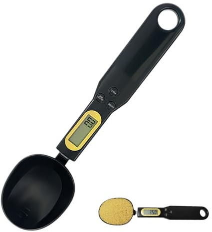OIHCAZ Digital Measuring Spoon, Electronic Weighing Spoon Scale 500g/0.1g with LCD Display, High Precision Mini Scales for Kitchen Cooking Baking Seasoning and Pet/Dog/Cat Food