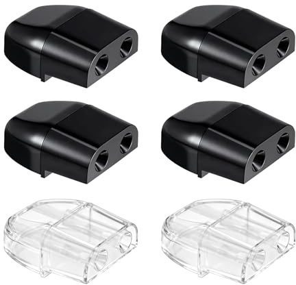 LAIVIYA Ahuyentador Animales Coche, 6PCS Auyentadores De Jabalies Coche, Aullentador De Animales para Coche, Silbatos De Ciervo para Coche con Cinta (Negro+Transparente)