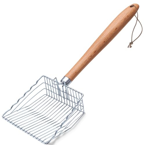 Rainpal Pala de Arena para Gatos, Pala Acero Inoxidable para Gatos, Larga
