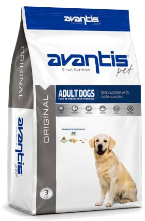 Avantis Pet Original Pollo y Arroz 3 kg – Pienso para Perros Adultos de Razas Medianas y Grandes – Hierbas Naturales – Alta Digestibilidad